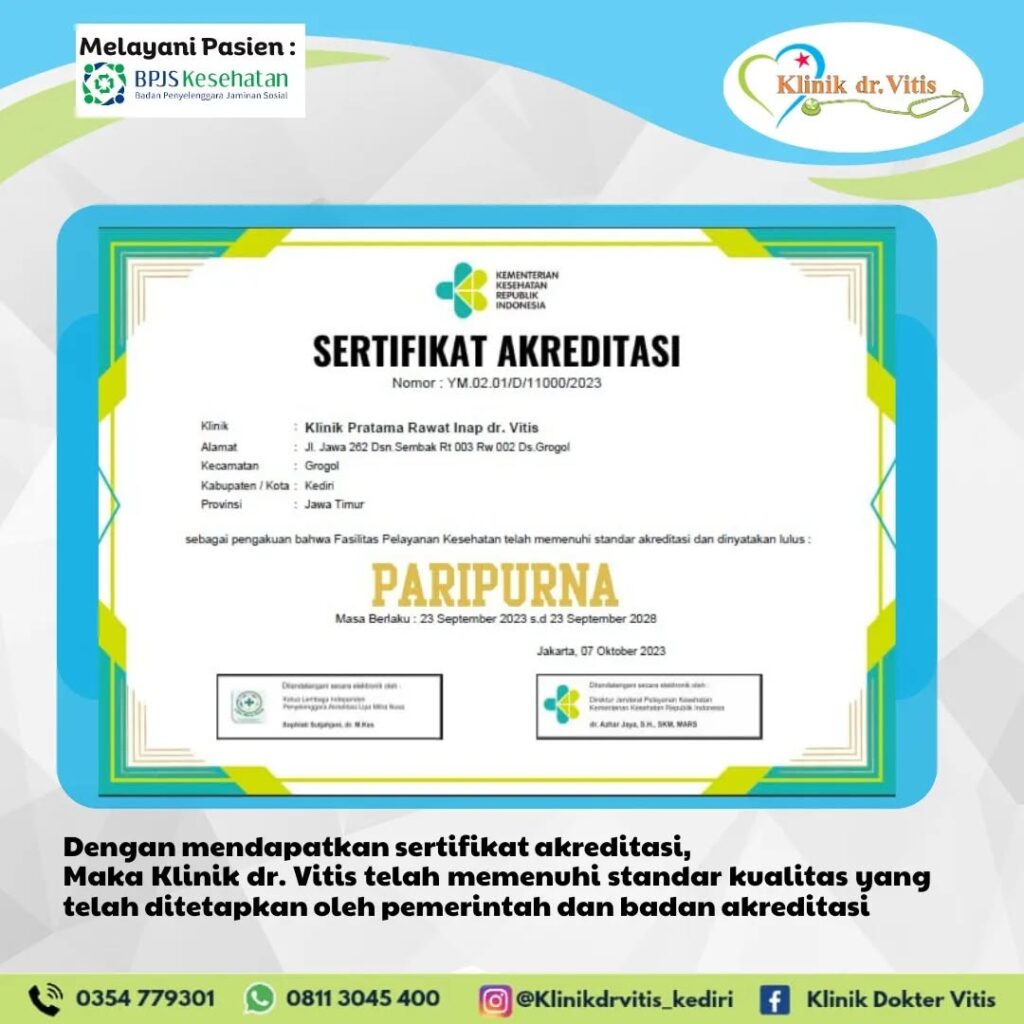 Klinik dr. Vitis, Klinik BPJS Kediri, Klinik 24 Jam Kediri, Klinik BPJS Kediri, Klinik terdekat dari lokasi saya sekarang, klinik buka 24 jam Kediri, cek laboratorium Kediri, Klinik USG Kehamilan Kediri, Klinik rawat inap Kediri, Khitan diKediri, Klinik Pratama Kediri, Klinik Faskes 1 BPJS Kabupaten Kediri, Klinik kesehatan Sembak Grogol Kediri, Klinik rawat inap Kabupaten Kediri, Klinik persalinan 24 jam, tempat bersalin Kabupaten Kediri, Klinik bersalin Kediri, KB Kediri, Pelayanan KB
