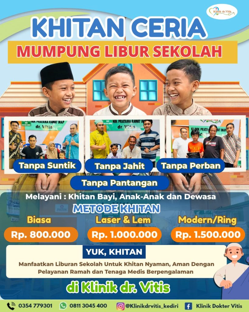 biaya khitan Kediri, dokter sunat anak Kediri, khitan dewasa Kediri, khitan laser Kediri, khitan remaja Kediri, klinik khitan Banyakan, klinik khitan di Kediri, klinik khitan Gampengrejo, klinik khitan Gurah, klinik khitan Kabupaten Kediri, klinik khitan Kandangan, klinik khitan Kediri Kota, klinik khitan Kepung, klinik khitan Kras, klinik khitan Kunjang, klinik khitan Mojo, klinik khitan Ngasem, klinik khitan Papar, klinik khitan Pare, klinik khitan Plosoklaten, klinik khitan Puncu, klinik khitan ramah anak Kediri, klinik khitan Ringinrejo, klinik khitan Semen, klinik khitan Wates, klinik sunat Kediri, layanan khitan Kediri, sunat aman Kediri, sunat cepat pulih Kediri, sunat metode modern Kediri, sunat modern Kediri, sunat tanpa jarum Kediri, tempat sunat terpercaya Kediri